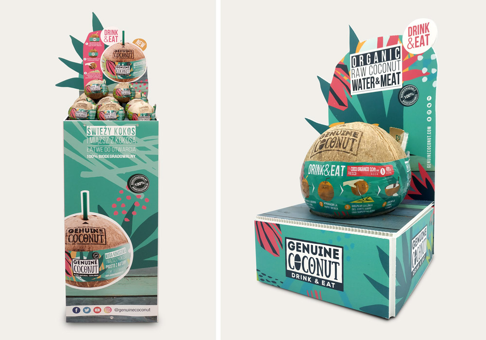 campaña lanzamiento producto display-PLV-desmontable cartón pluma